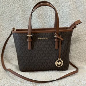Michael Kors Jet Set Travel Extra-Small Logo Top-Zip Tote Bag